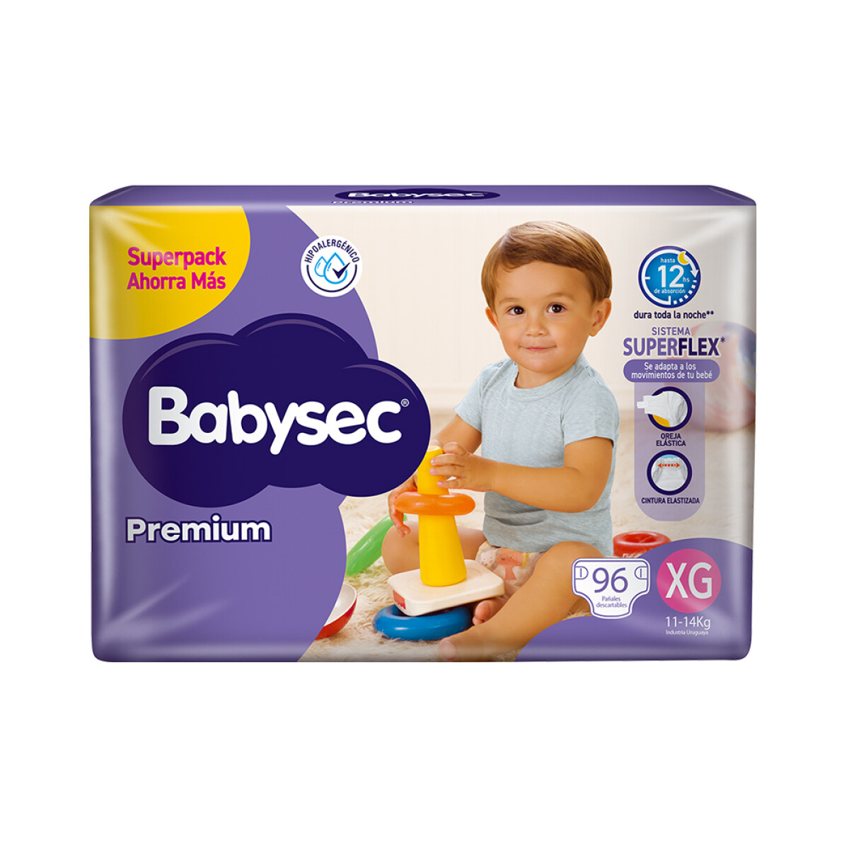 Pañales Babysec Premium XG 96 Unidades 