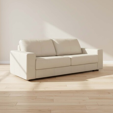 SILLÓN 3 CUERPOS CUERO-100-NATURAL NATURAL-BEIGE TEXAS CREMA