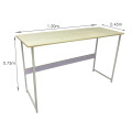 Escritorio mdf y metal 1,20m Blanco
