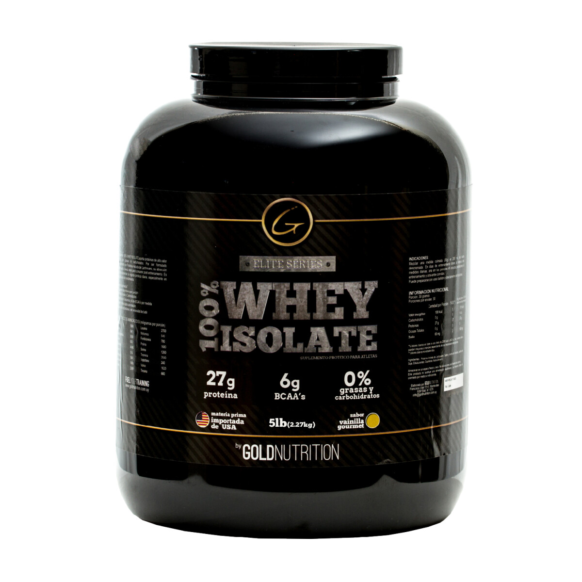 Whey Isolate 5lb Gold Nutrition - Chocolate 