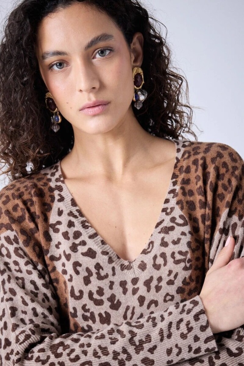 SWEATER V Leopardo