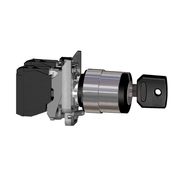 Selector 3 posiciones 2NA c/llave ø22mm IP67 TL5385