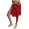 Pollera Hawaina 40cm Rojo