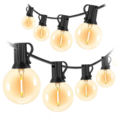Luces Colgantes G40 Para Exteriores Con 25 Bombillas Led Inastillables GUIRNALDA LUCES VINTAGE ERP1357 G40