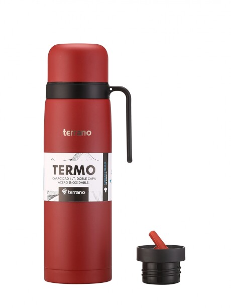 Termo con Manija Color Rojo