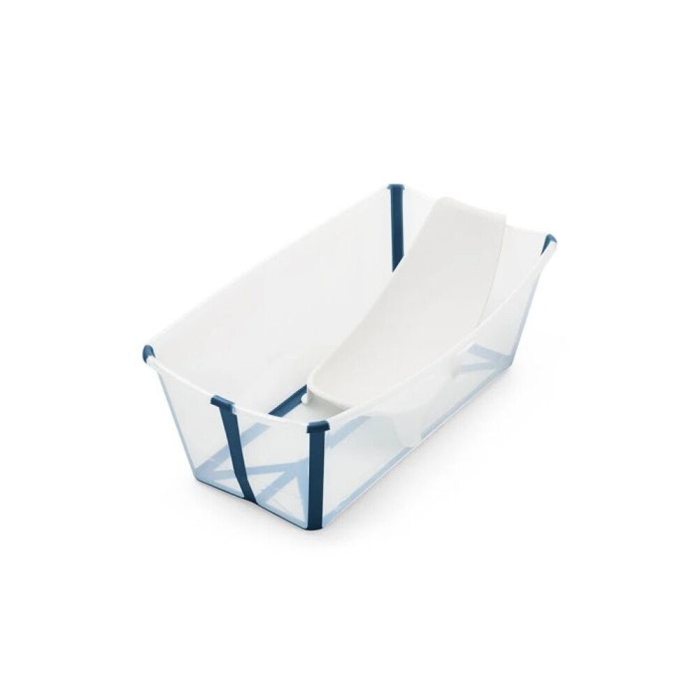 Baño Stokke flexibath set c reposera transparente celeste