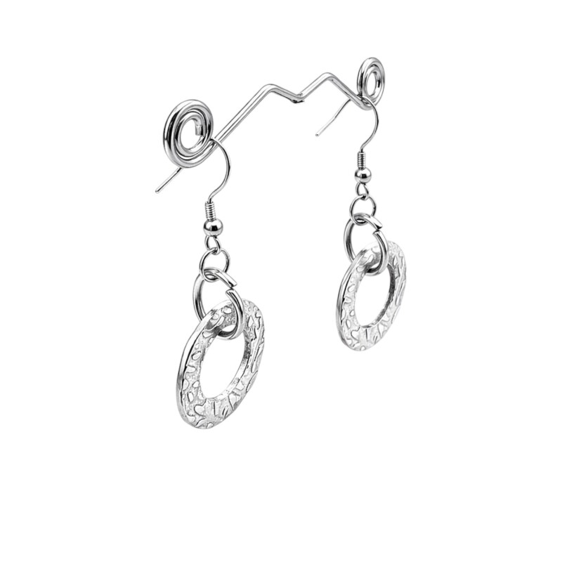 Caravanas Circulo - plata 925 - CA4335 sinpiedra