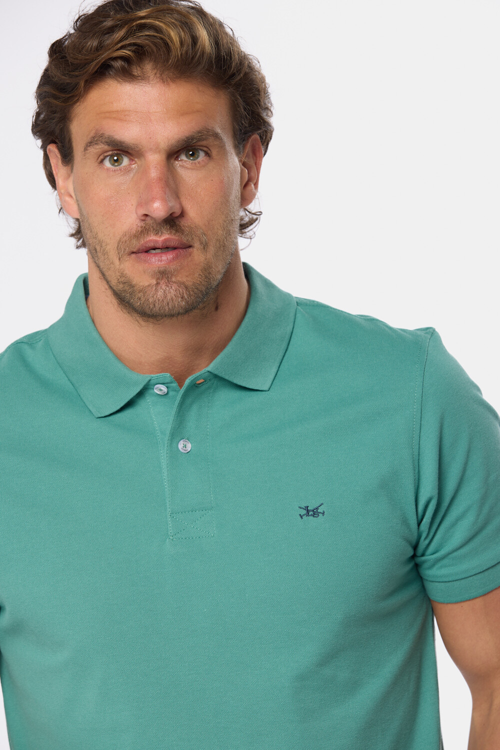 REMERA POLO LISA Verde Claro