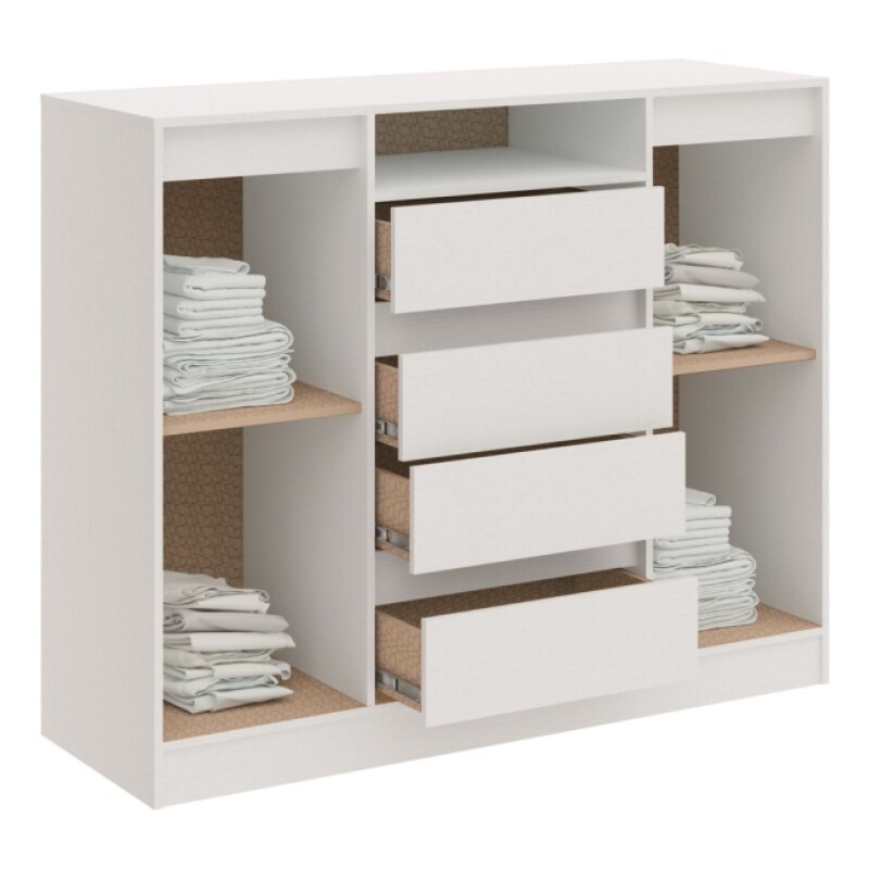 Comoda 4 Cajones Alba Blanco Comoda 4 Cajones Alba Blanco