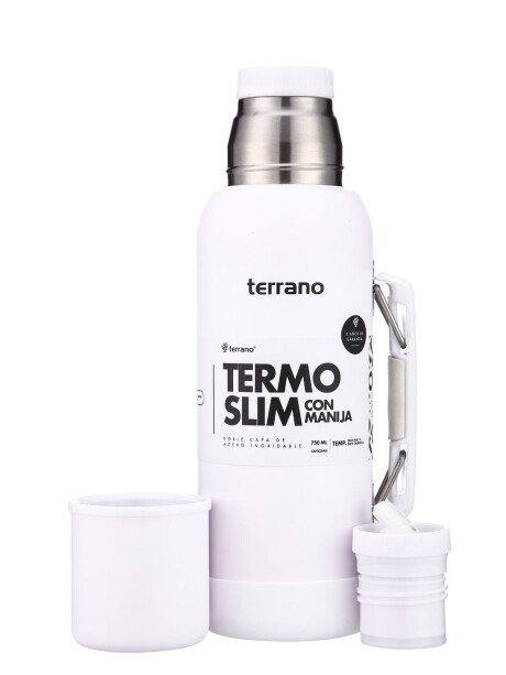 Termo Slim 750mL. con Base Silicona Blanco