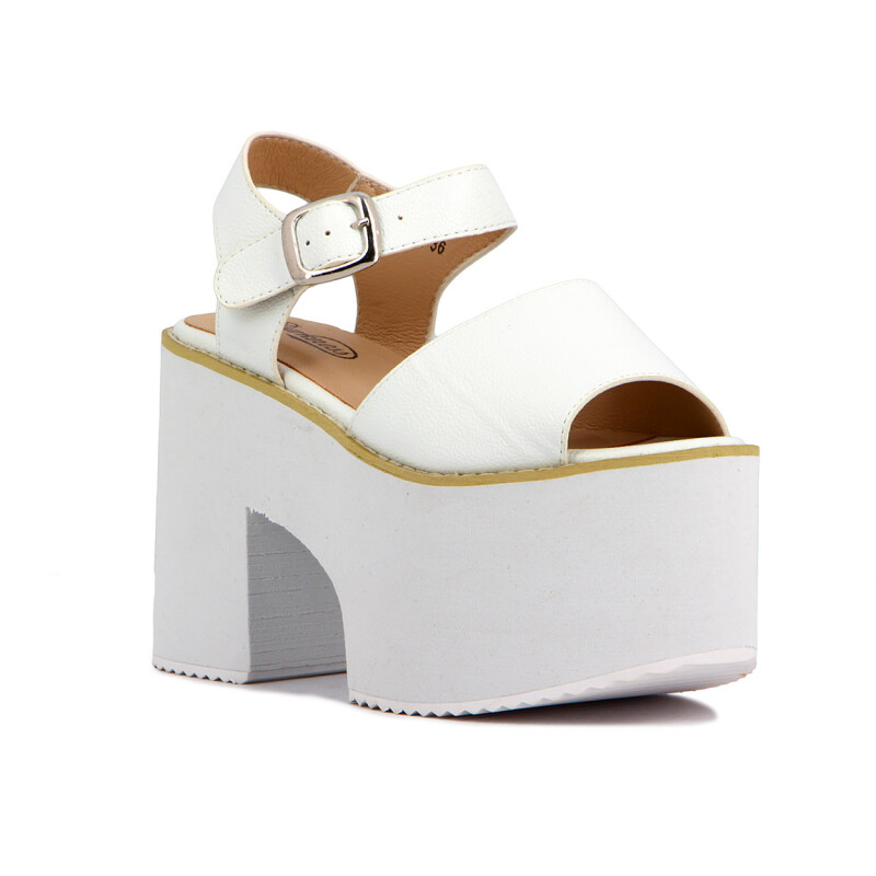 Sandalias Mujer Darkness Plataforma Blanco