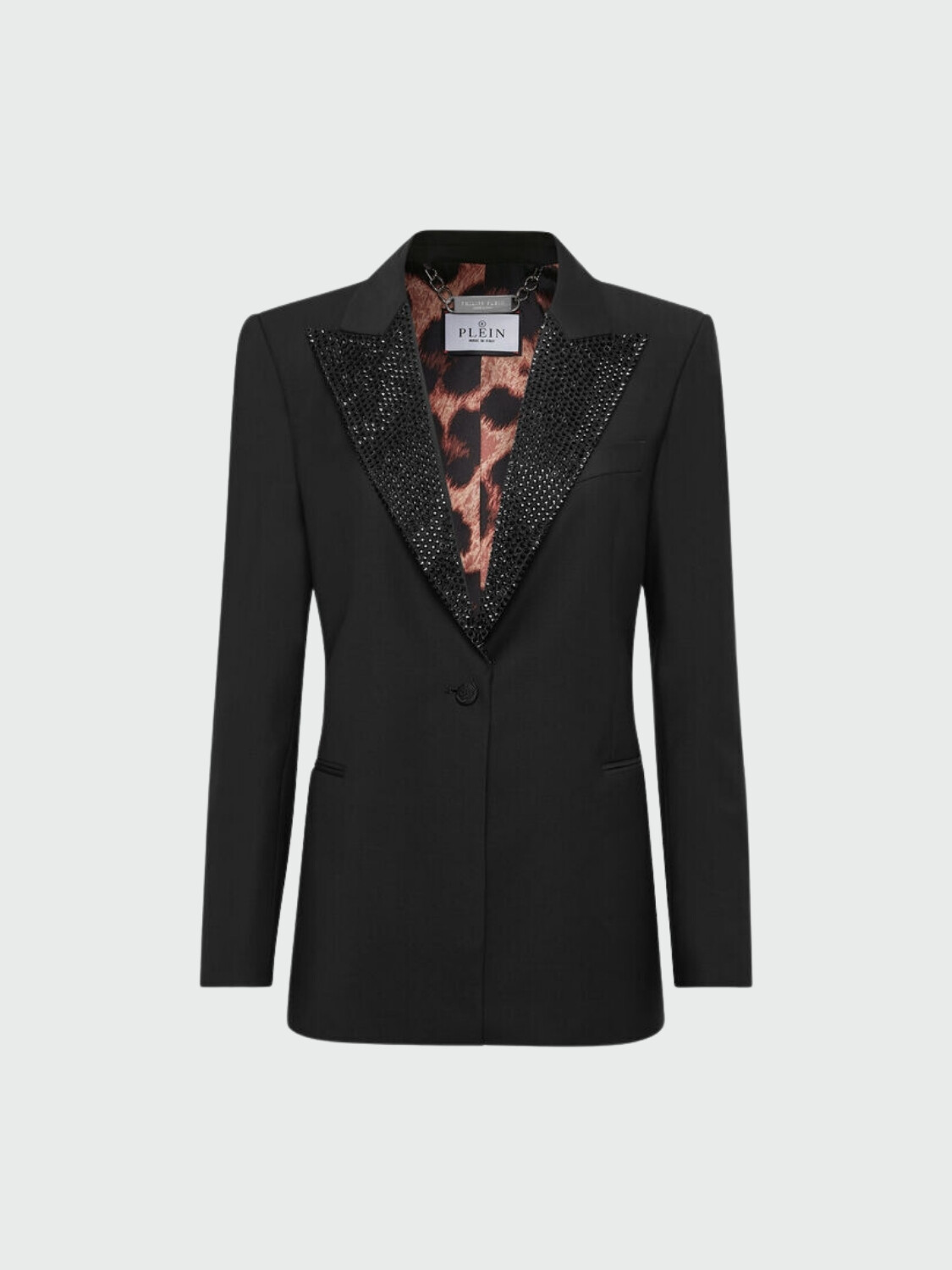 PHILIPP PLEIN - blazer negro lana con calavera en strass Negro