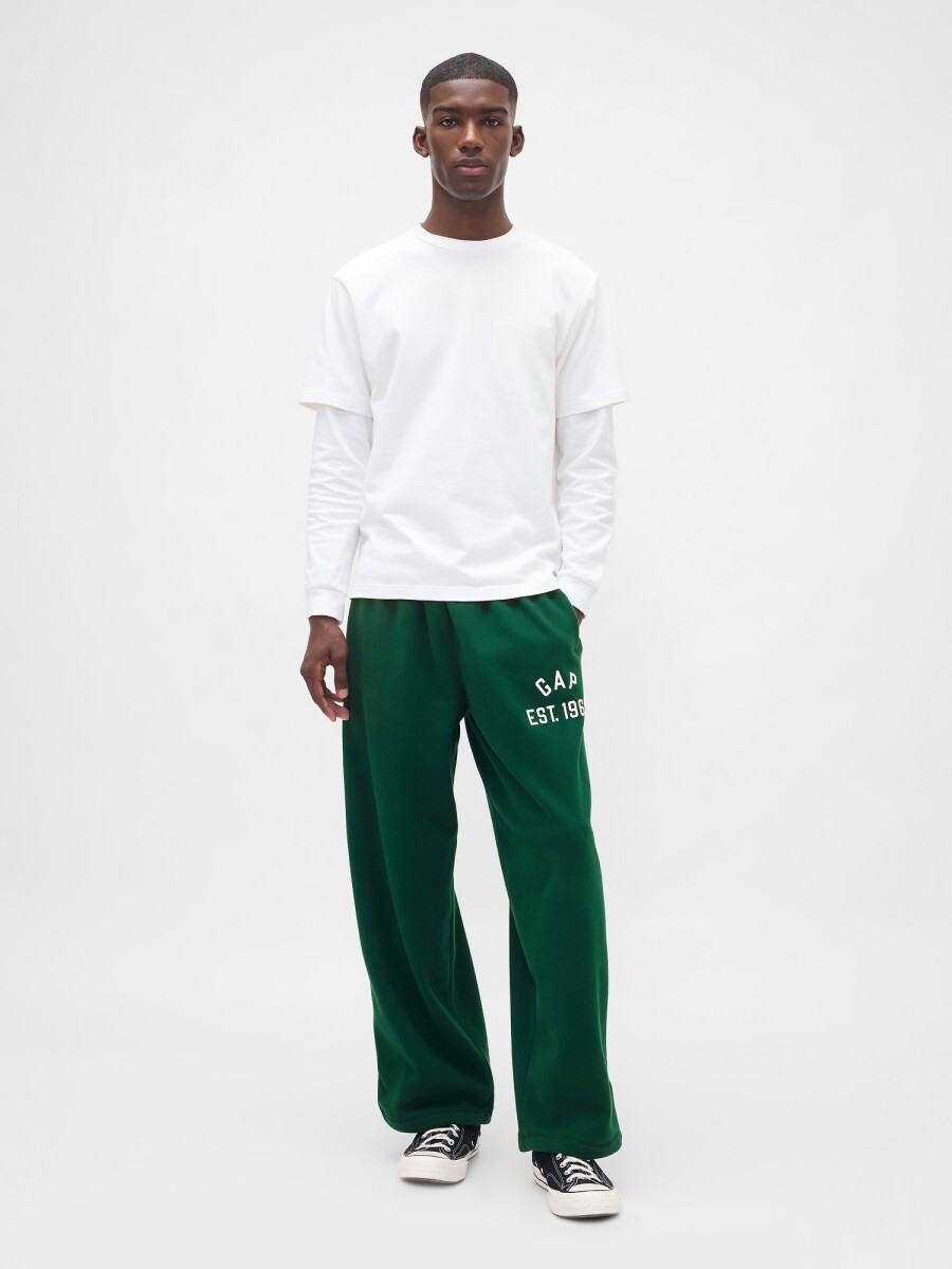 J - EST1969 LOGO BAGGY PANT - EVERGREEN GLAMOUR 