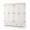 Ropero 4 puertas 2 Cajones Madera - Linea mexicana Blanco