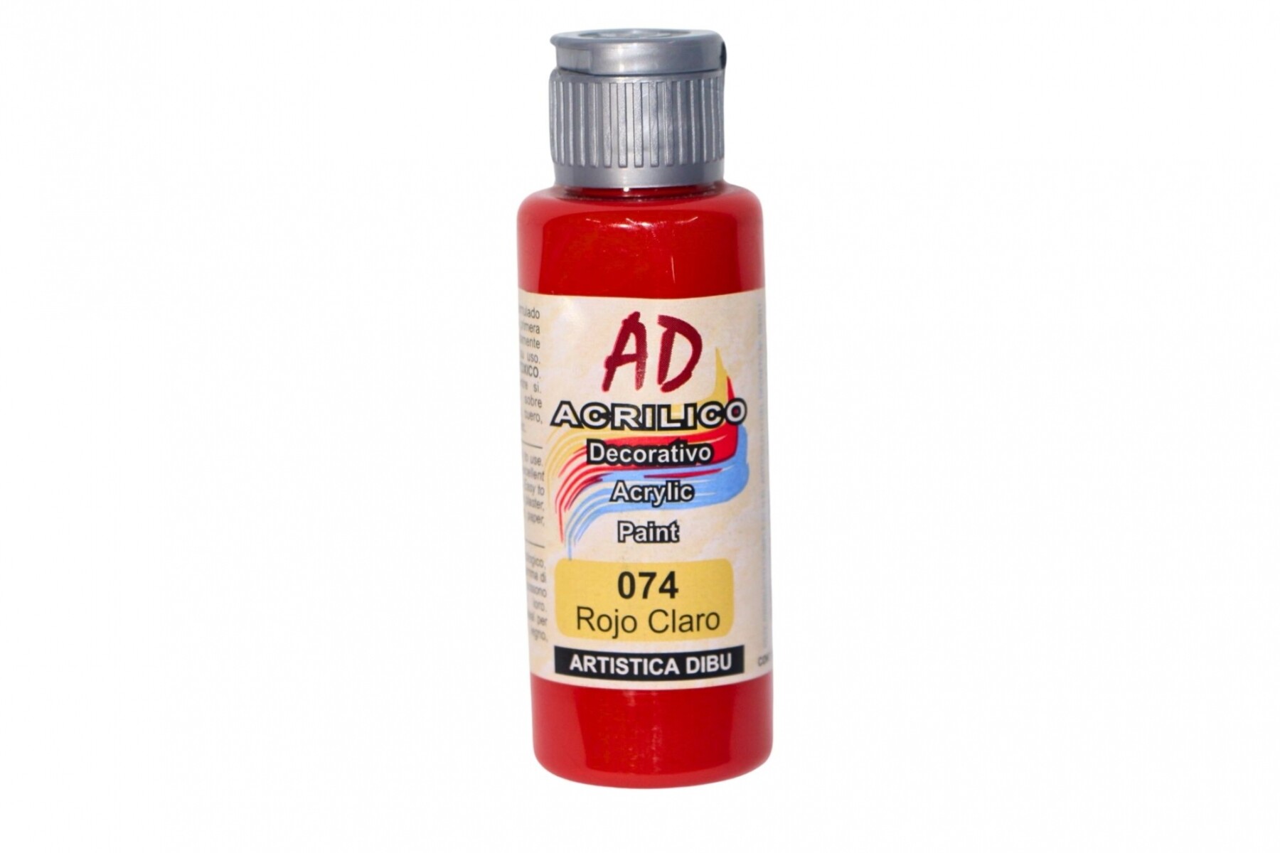 PINTURA ACRILICA ARTISTICA DIBU 60 ML. DIFERENTES COLORES - COLOR ROJO CLARO 074 