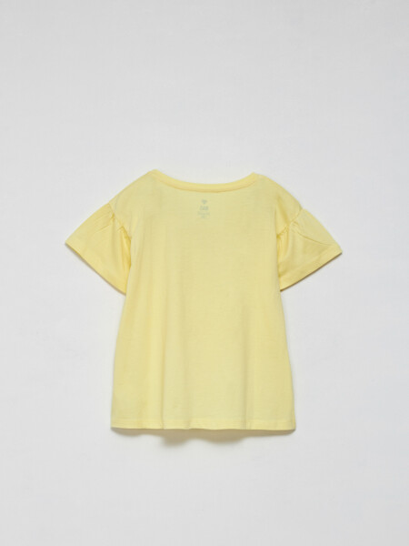 Camiseta manga corta volado Amarillo