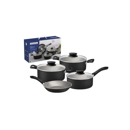BATERIA DE COCINA TRAMONTINA LINZ 7 PIEZAS NEGRO