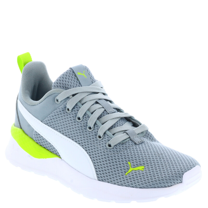 Championes Unisex Puma Anzarun Lite Gris - Blanco - Amarillo Lima