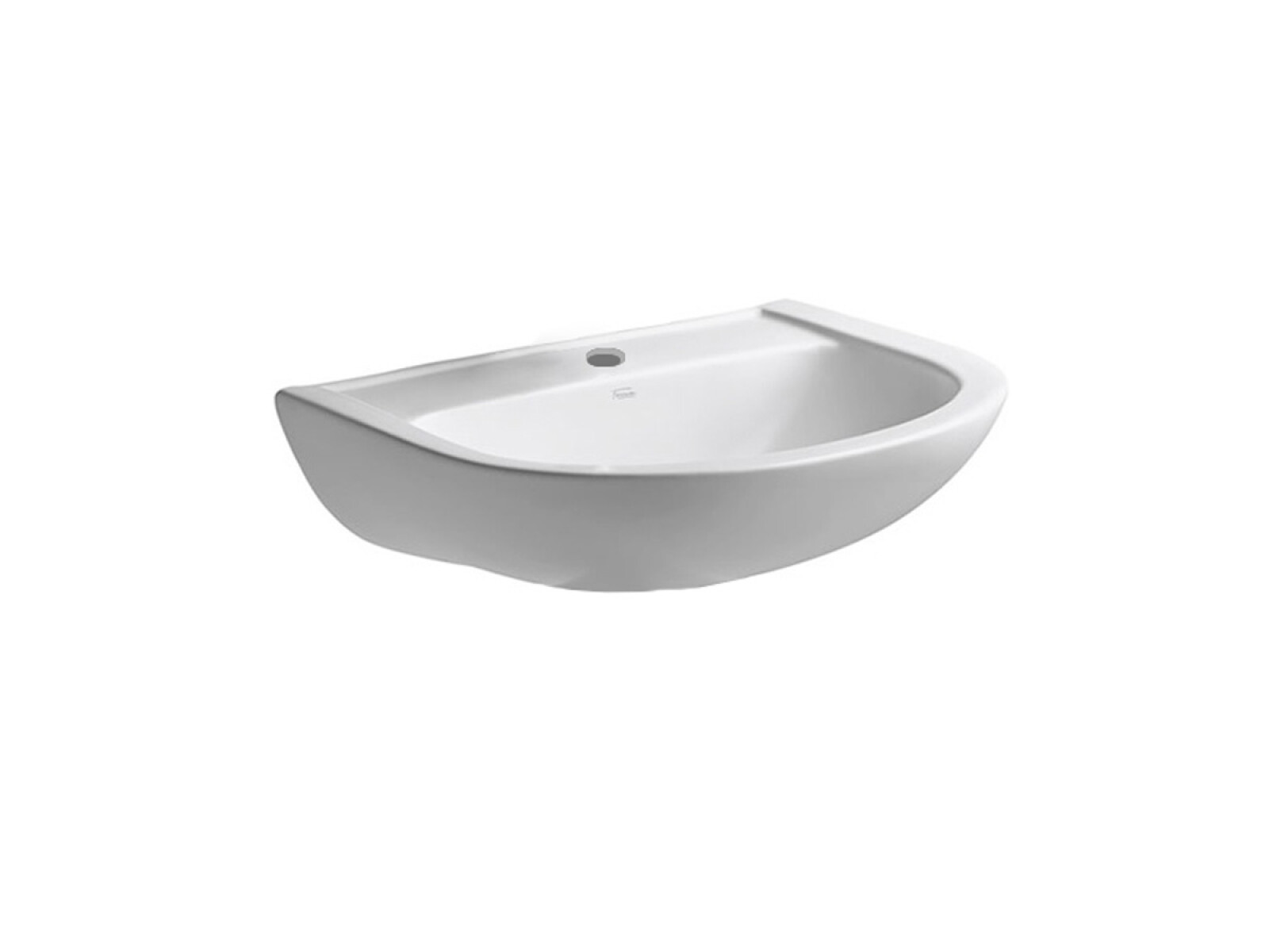 Pileta Para Pedestal Bari Blanco Brillante 1 Agujero 