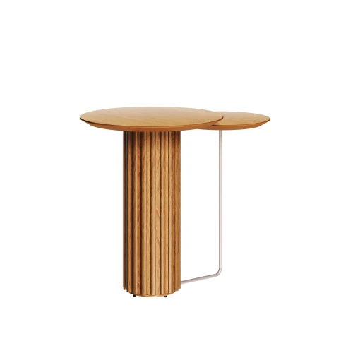 Mesa de Arrime Doble - Side Living - Linea Manhattan Marron/Marron
