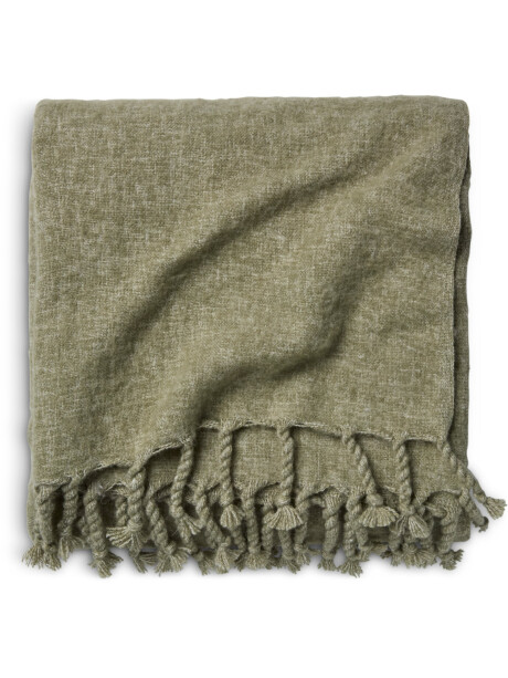 Manta throw REINFANN 130x170 verde lana mezcla Manta throw REINFANN 130x170 verde lana mezcla