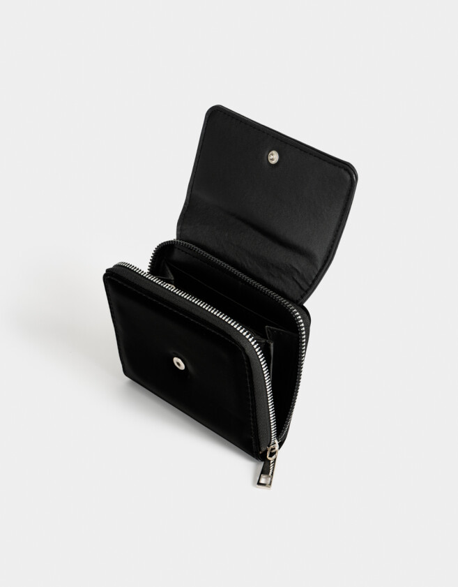 Billetera Romántico Billetera Con Moñito - Negro