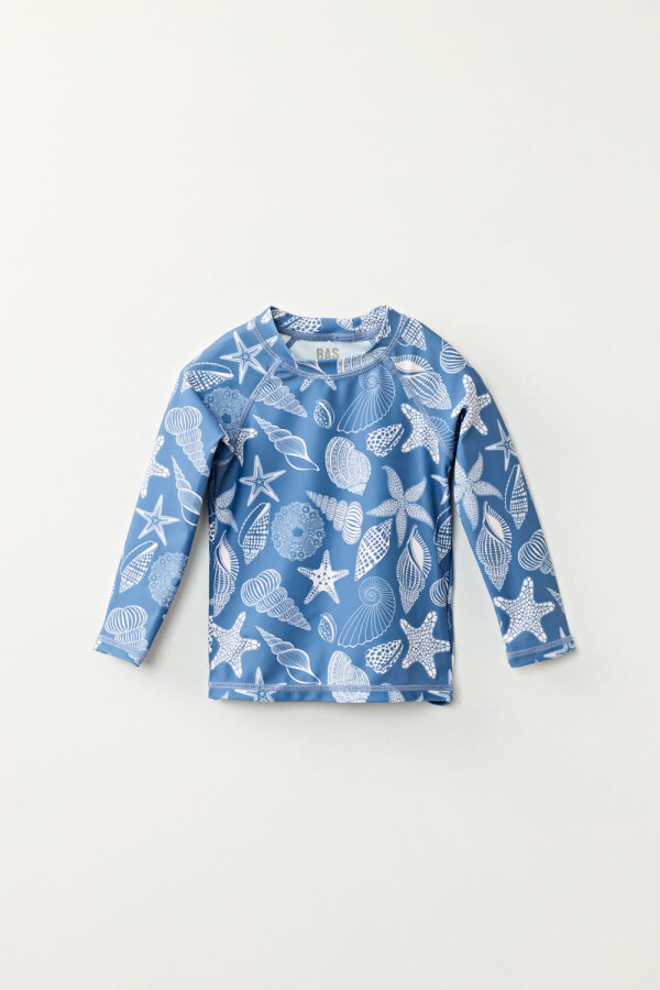 Remera uv Caracoles Azul