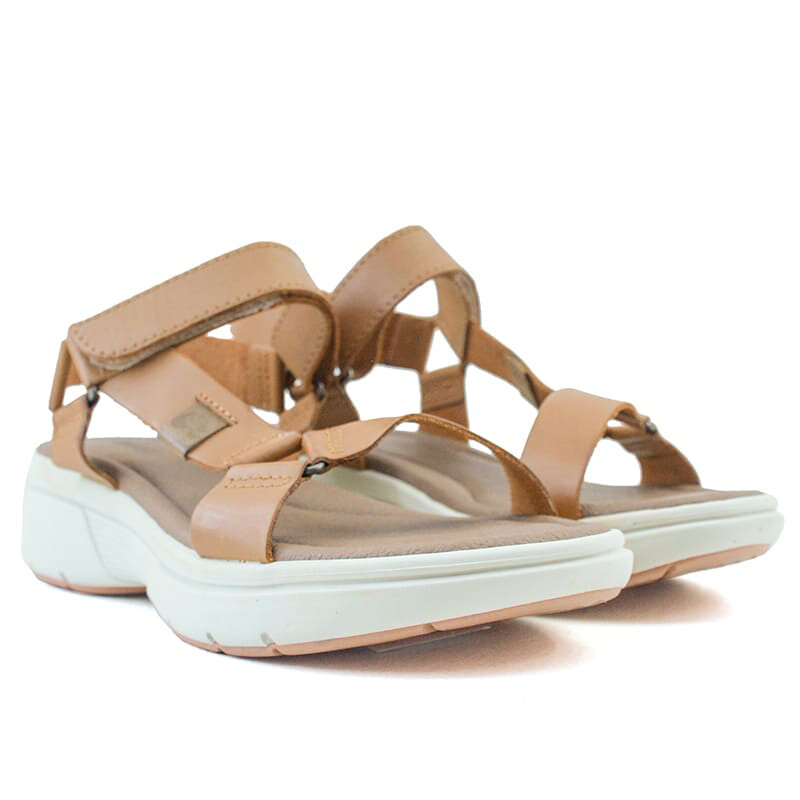 Sandalias Country Tiras con Velcro Suela Alta de Mujer - 24201 Coral-mix