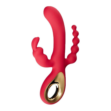 Vibrador Triple Estimulación Vagina Clítoris y Ano USB Vibrador Triple Estimulación Vagina Clítoris y Ano USB
