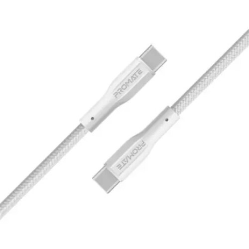Cable carga USB-C a USB-C 60W 2mts White Cable carga USB-C a USB-C 60W 2mts White