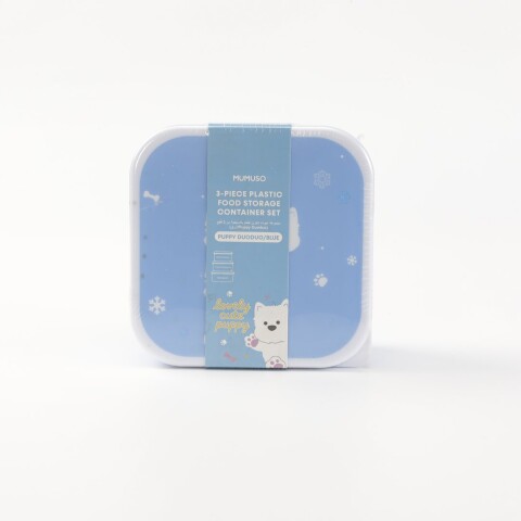 SET DE CONTENEDORES PLÁSTICOS PARA ALIMENTOS (3 PIEZAS – PERRITO DUODUO / AZUL) SET DE CONTENEDORES PLÁSTICOS PARA ALIMENTOS (3 PIEZAS – PERRITO DUODUO / AZUL)