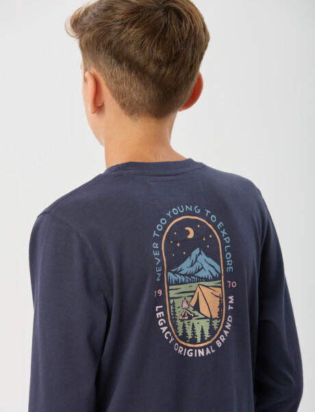 REMEREA ESTAMPADA EN ALGODÓN Azul