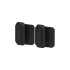 Set x2 percheros de baño con adhesivo resistente Negro