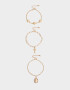 Pulseras Flexibles Sets Religioso Collar Corto Con Cruz - Dorado