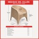 Sillón simil ratán BEIGE