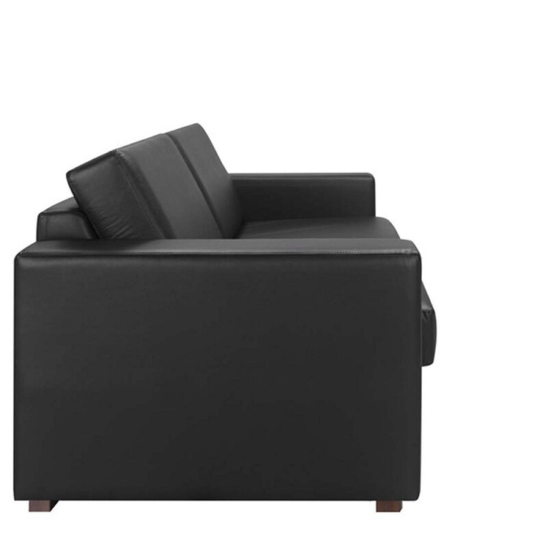 SOFA CAMA 2 PLAZAS - TAPIZADO EN SINTETICO NEGRO SOFA CAMA 2 PLAZAS - TAPIZADO EN SINTETICO NEGRO