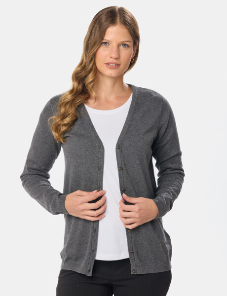 CARDIGAN CLÁSICO Gris Oscuro