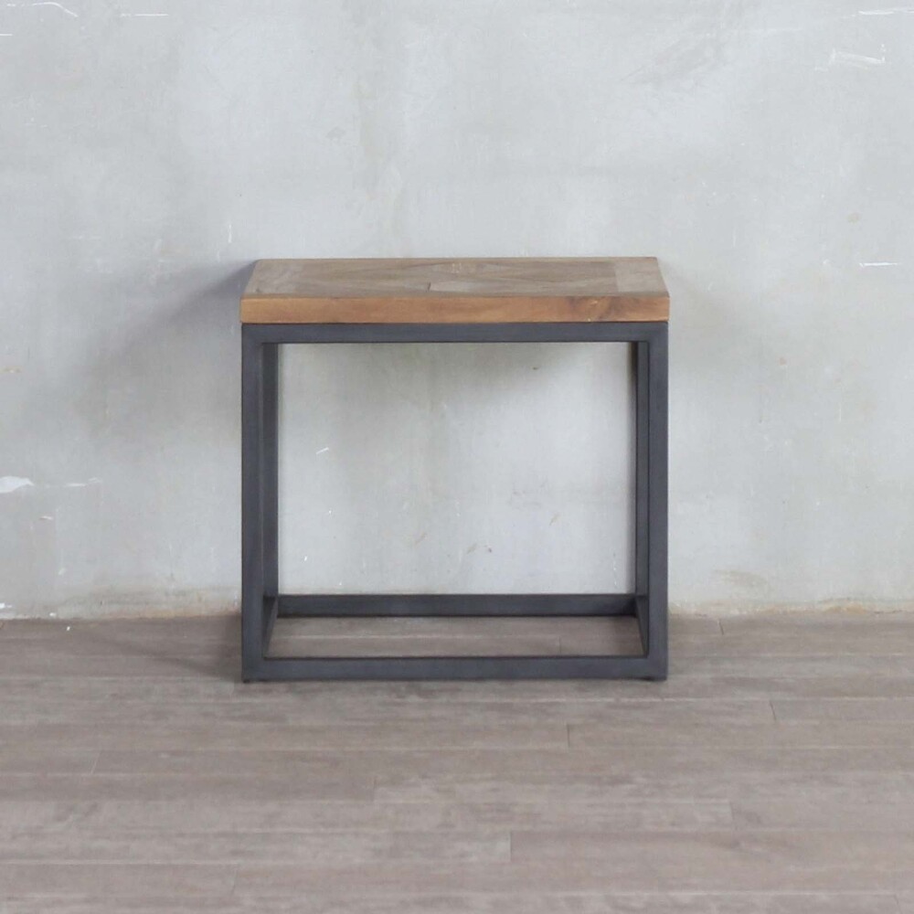 MESA LATERAL/ARRIME MADERA-Y-METAL NATURAL-BEIGE DOMINIQUE NATURAL