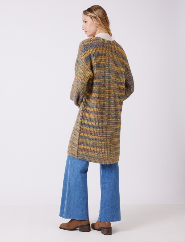 Cardigan Largo Multicolor MULTI/AMARILLO