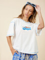 T-SHIRT PARU RUSTY Blanco