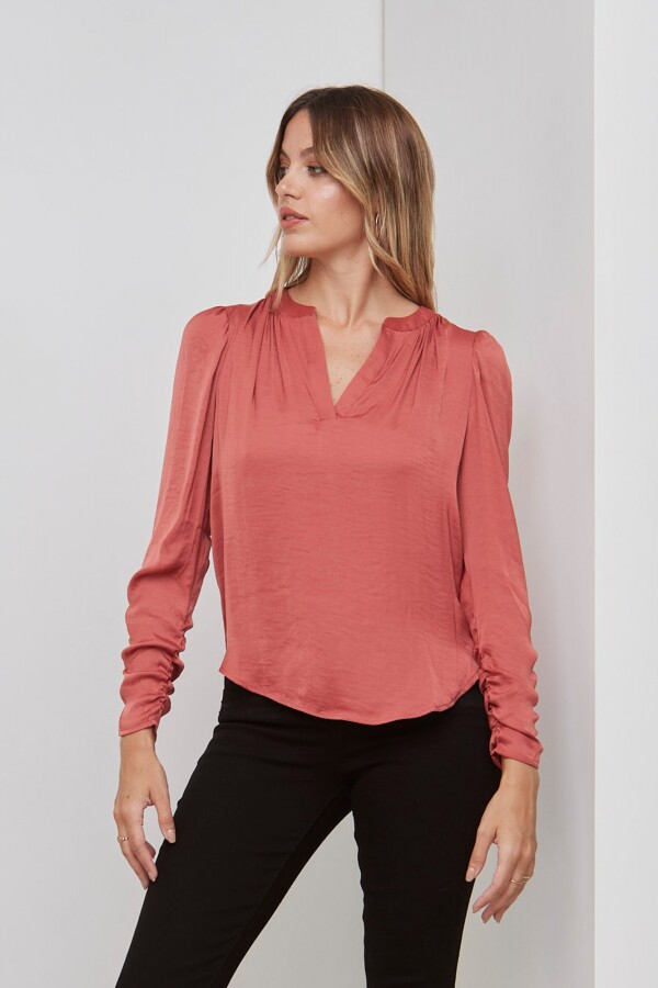 Blusa Frunces TERRACOTA