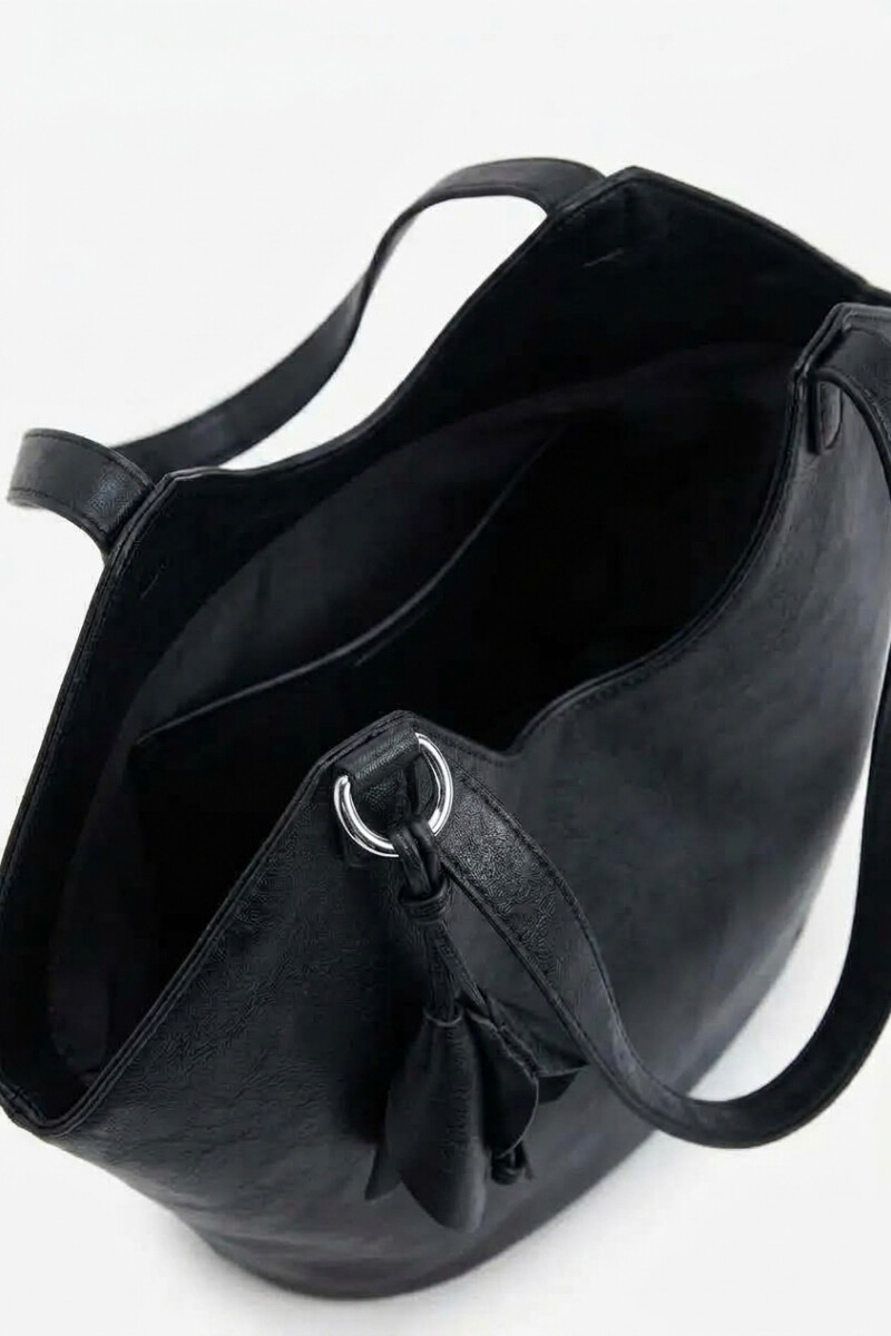 Cartera tote hobo negro