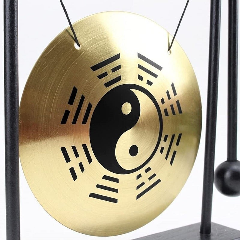 Gong de latón de sobremesa adorno Gong de latón de sobremesa adorno