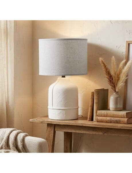LAMPARA DE MESA CERAMICA 20x11x31CM BLANCO LAMPARA DE MESA CERAMICA 20x11x31CM BLANCO