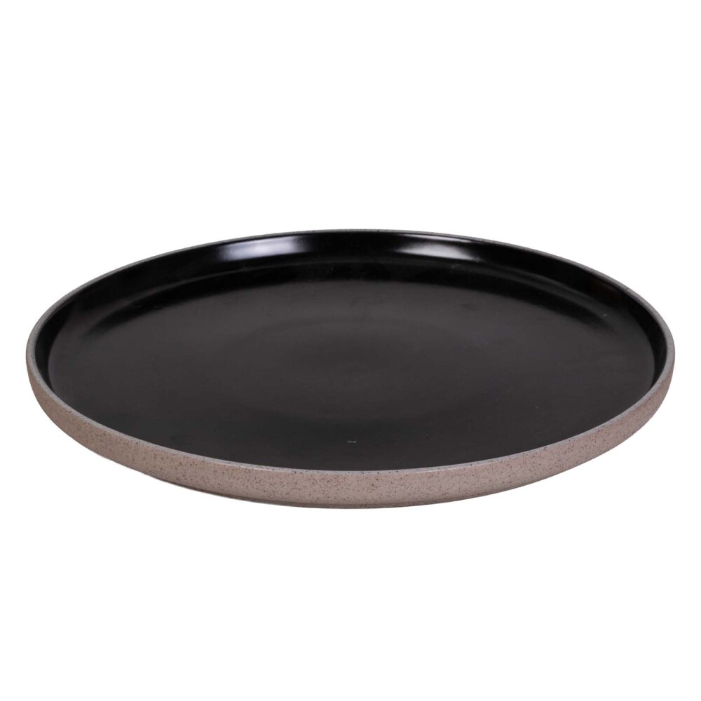 PLATO CERAMICA NEGRO RICKY