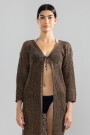 FRINGES CARDIGAN Chocolate