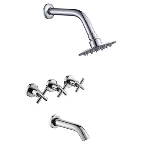 Grifería de Ducha bimando cruz Aqualía Cromo Grifería De Ducha Bimando Cruz Aqualía Cromo