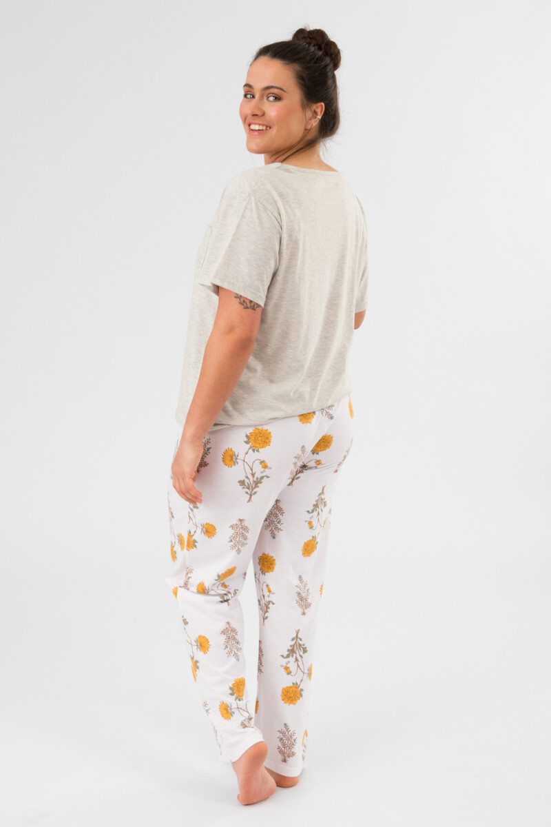 Pijama repique girasol Gris claro