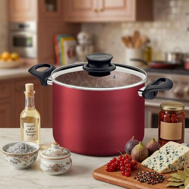 OLLA ALTA TRAMONTINA PARIS TAPA DE VIDRIO • 5,7L • 22CM OLLA ALTA TRAMONTINA PARIS TAPA DE VIDRIO • 5,7L • 22CM