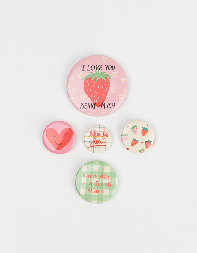Pin Estampados Set De Pines - Rojo Medio
